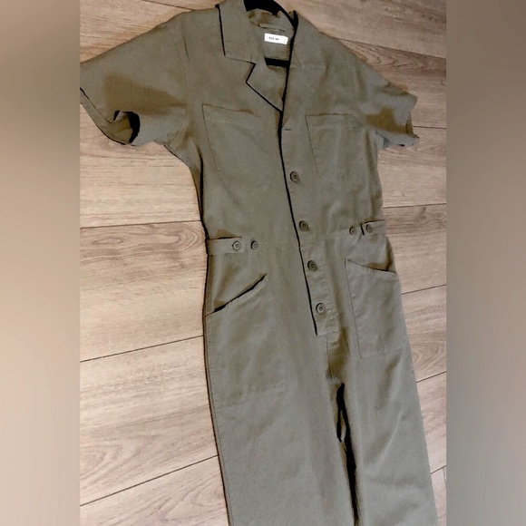 VICI DAXTER OLIVE utility/cargo style JUMPSUIT NEW, large original re: $96.00 - Picture 6 of 15